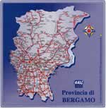 Cartina della provincia di Bergamo